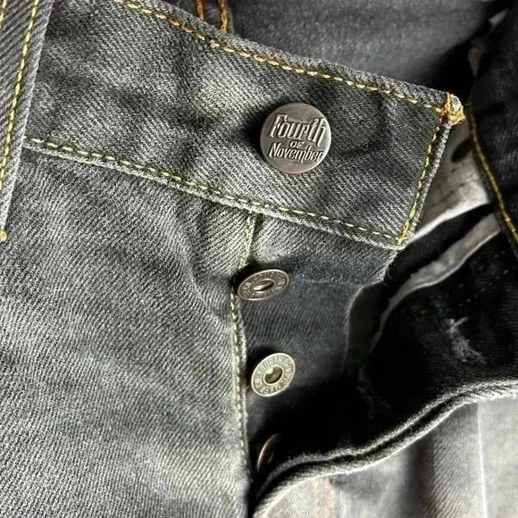 Fourth of November Jeans NWT Men’s 34 x 34 Jeans Black Stonewashed Distressed - Picture 14 of 16